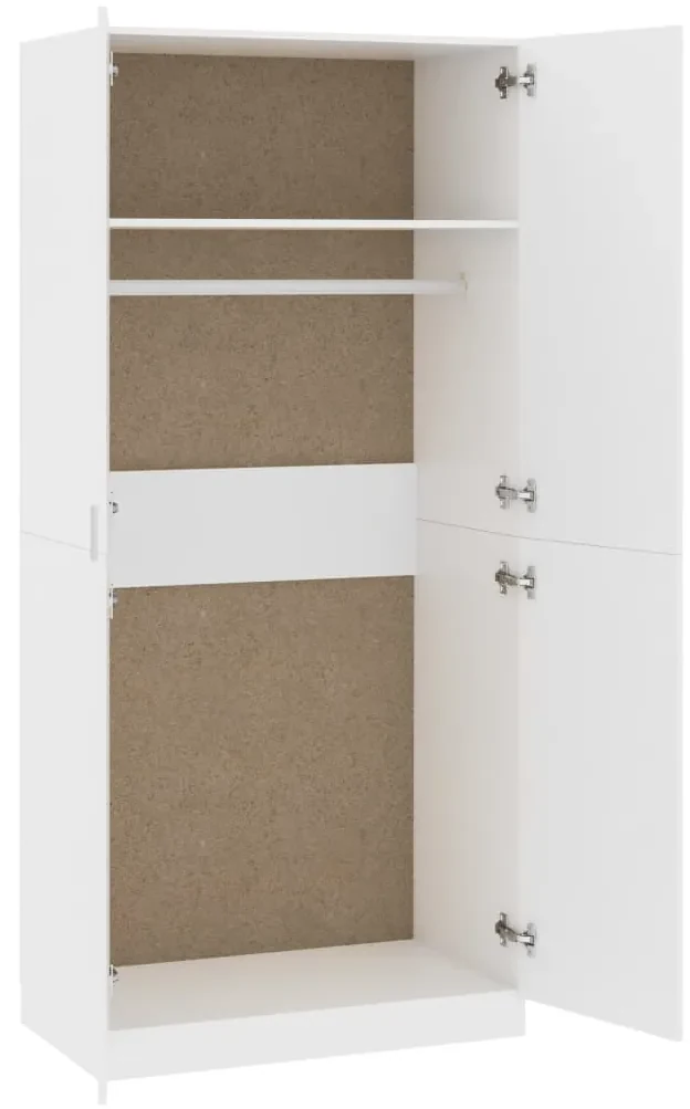 Armadio bianco 90x52x200 cm in truciolato