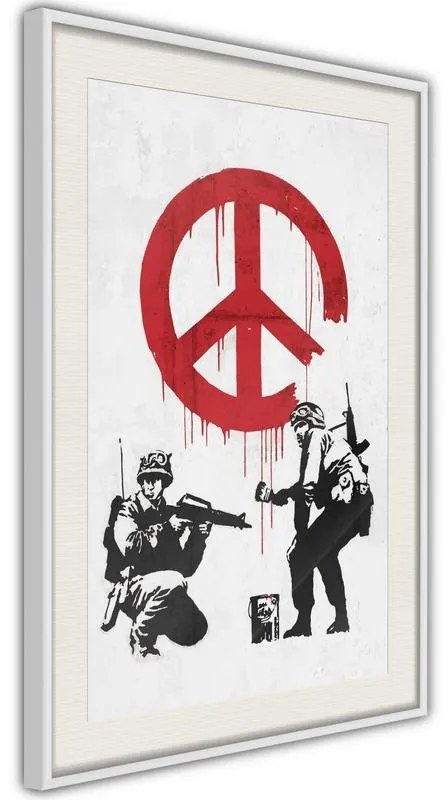 Poster  Banksy: CND Soldiers II  Cornice Quadri Cornice nera, Larghezza x Altezza Home decor 20x30