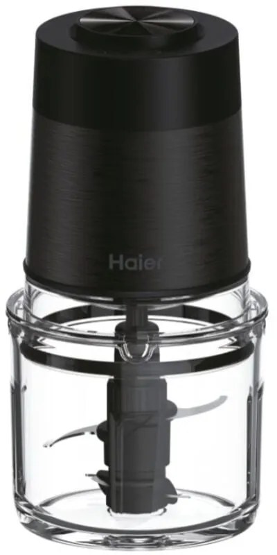 Haier I-Master Serie 5 Tritatutto 4 Lame in Acciaio Inox Ciotola in Vetro 0,5 L Nero