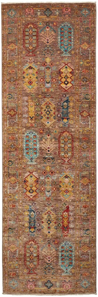 Samarkand Tappeto orientale 80 x 240 Marrone (Pakistan) Annodato A Mano
