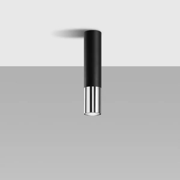 Sollux SL.0939 - Faretto LOOPEZ 1xGU10/10W/230V nero/cromo