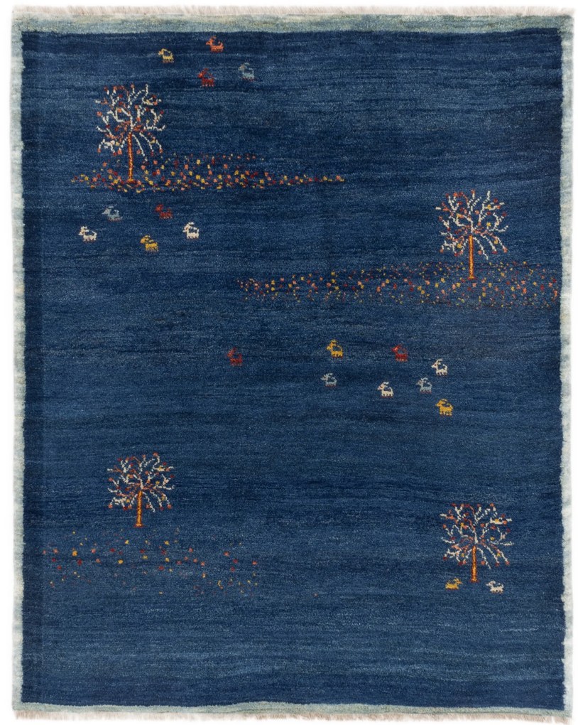 Gabbeh Tappeto persiano 150x190 Blu (Iran) Annodato A Mano