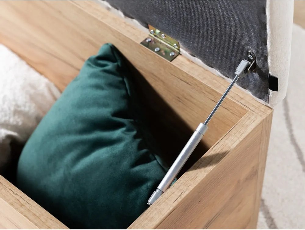 Panca in grigio chiaro e colore naturale Kumo - Bobochic Paris