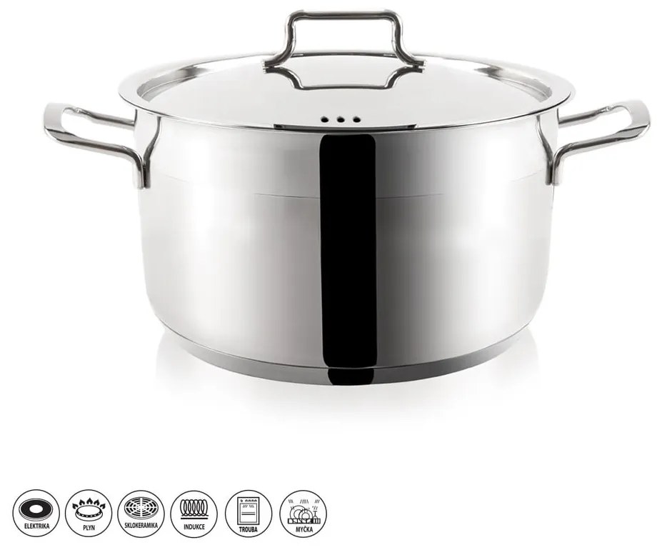 Casseruola in acciaio inox con coperchio Anett, 6,2 l - Orion