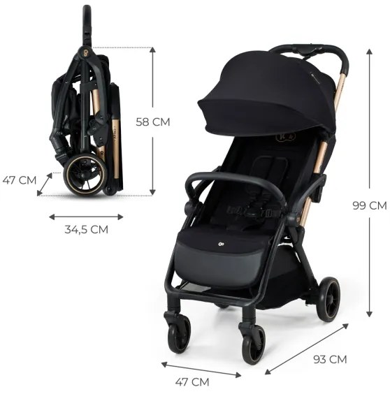 KINDERKRAFT - Passeggino APINO nero