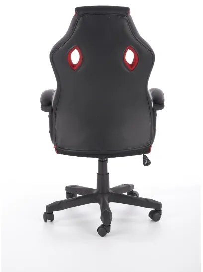 Sedia da ufficio HELO nera/rossa