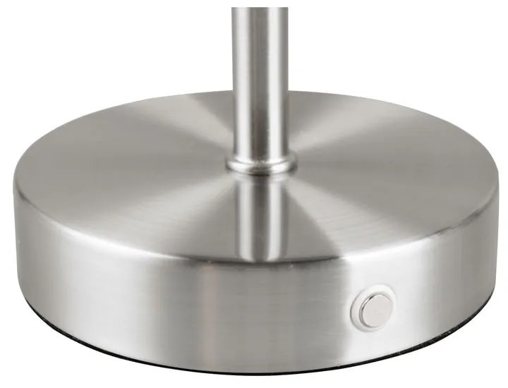 Lampada da tavolo LED dimmerabile in argento (altezza 30 cm) Jeff - Trio