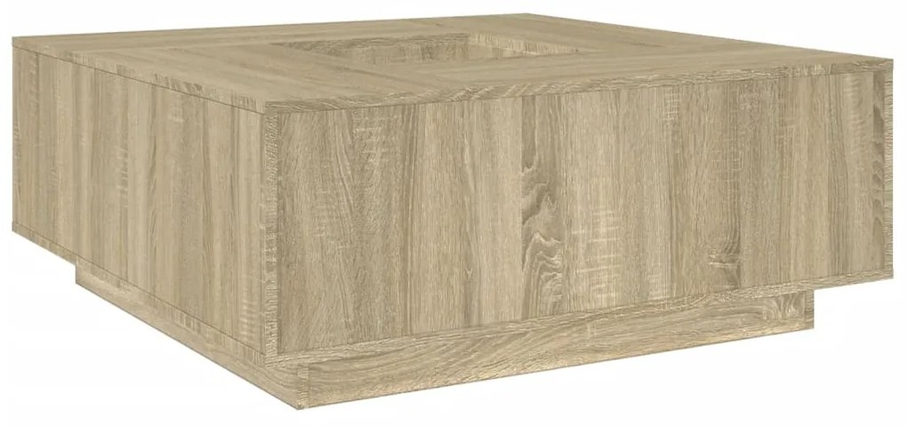 Tavolino salotto rovere sonoma 100x100x40 cm legno multistrato