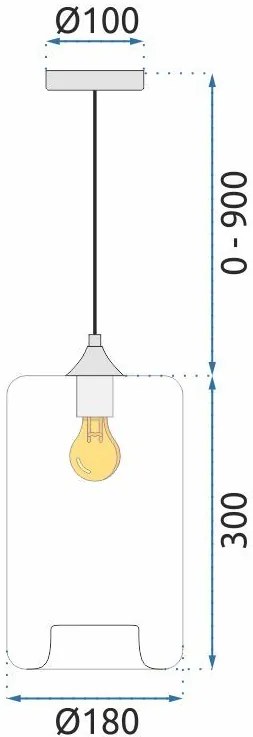 Lampada Da Soffitto Pensile Di Vetro APP310-1CP LOFT