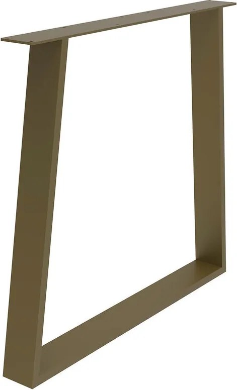 Gamba per mobili trapezoidale STEELMI Trap in acciaio bronzo opaco L 80 x P 8 x H 71 cm