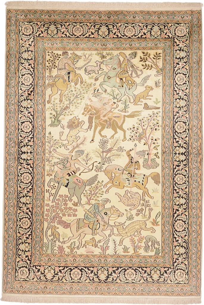 Cashmere Silk Tappeto orientale 210x140 (Indian) Annodato A Mano
