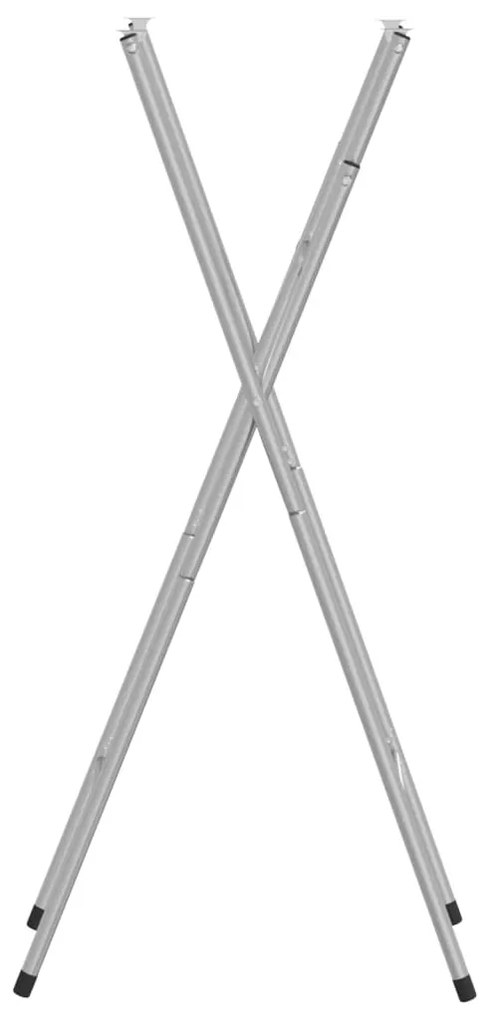 Gambe pieghevoli per tavolo da bar argento 45x53x108 cm acciaio