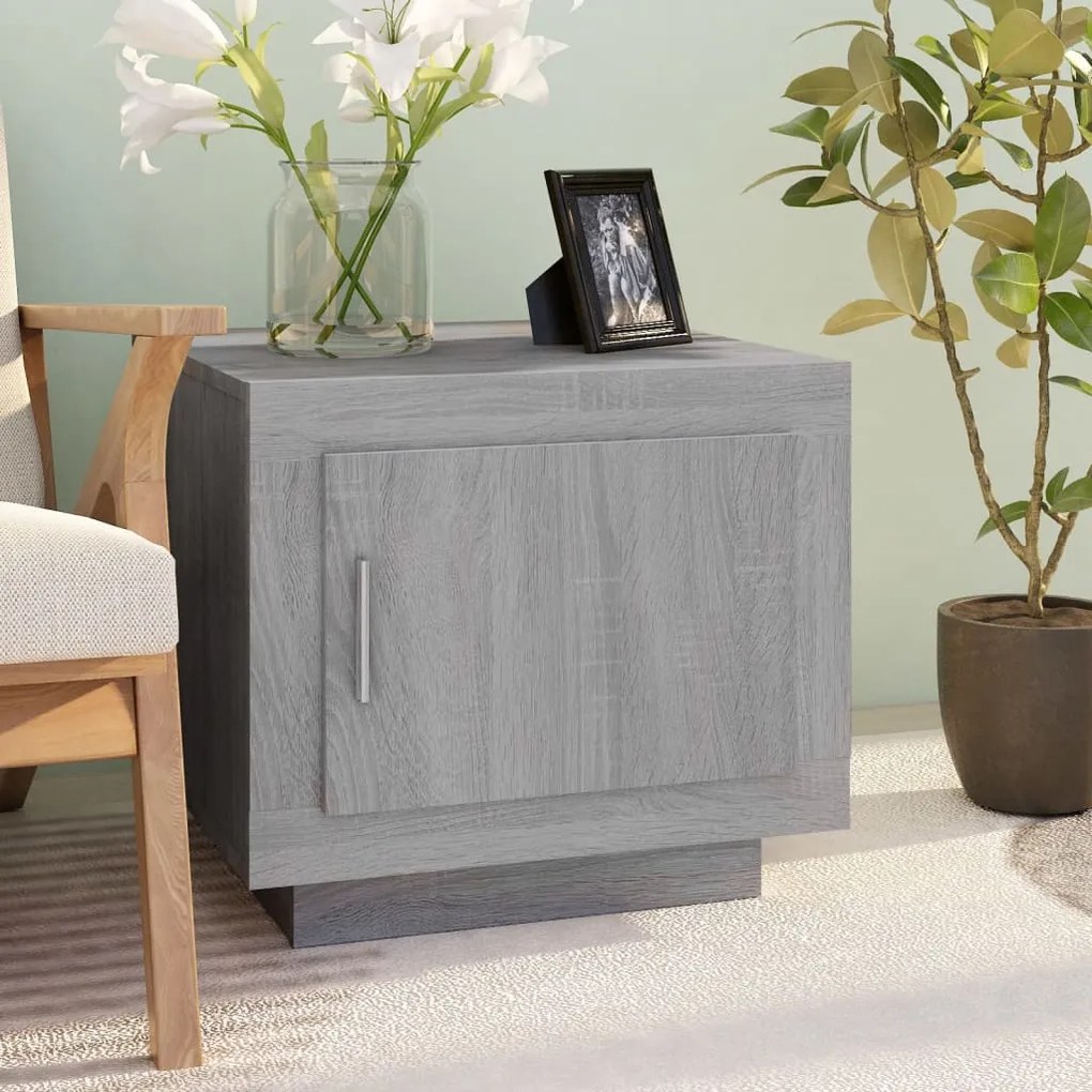 Tavolino Da Salotto Grigio Sonoma 51x50x45cm Legno Multistrato /