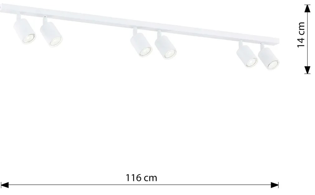 Lampadario da Soffitto FLASH 6 White GU10