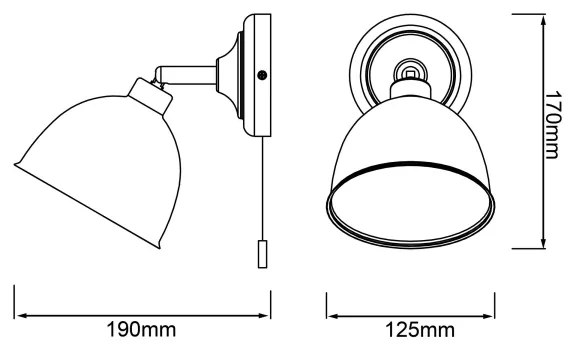 Brilliant - Faretto da parete TELIO 1xE14/28W/230V bianco