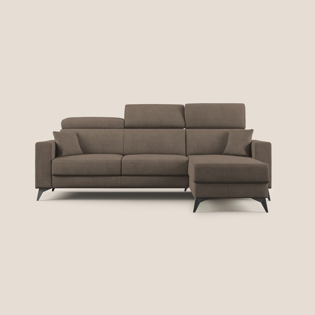 Pegaso divano letto angolare con poggiatesta reclinabili e rivestimento impermeabile T02
