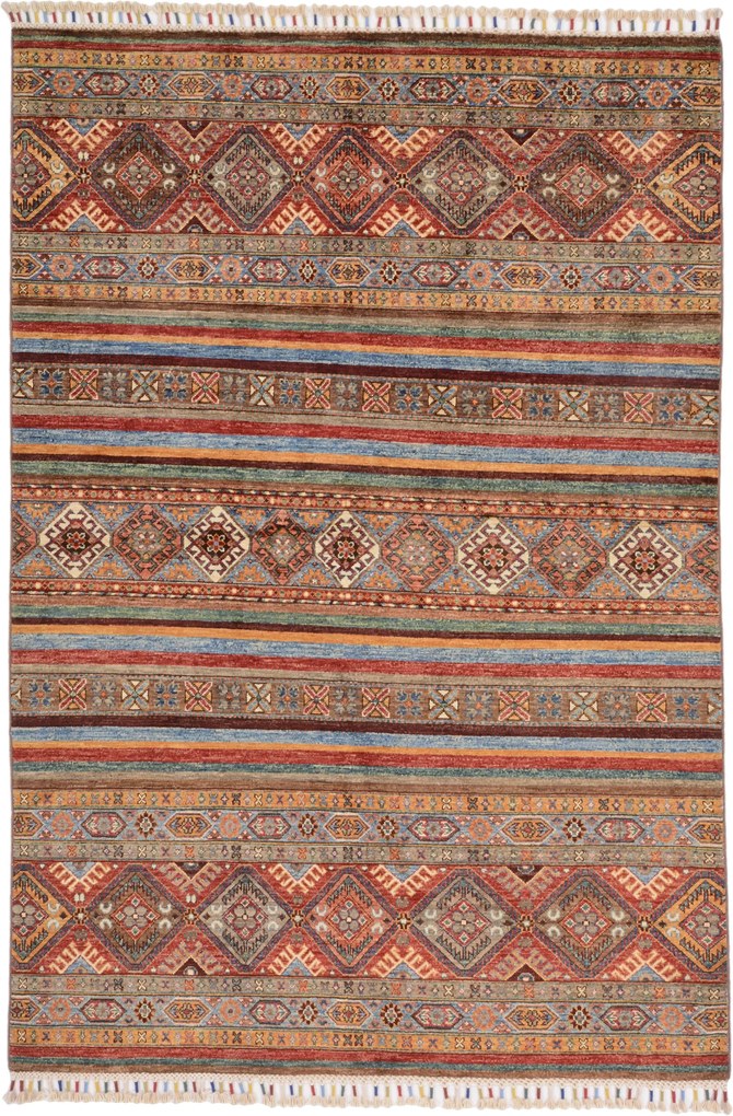 Samarkand Tappeto 220x150 (Pakistan) Annodato A Mano