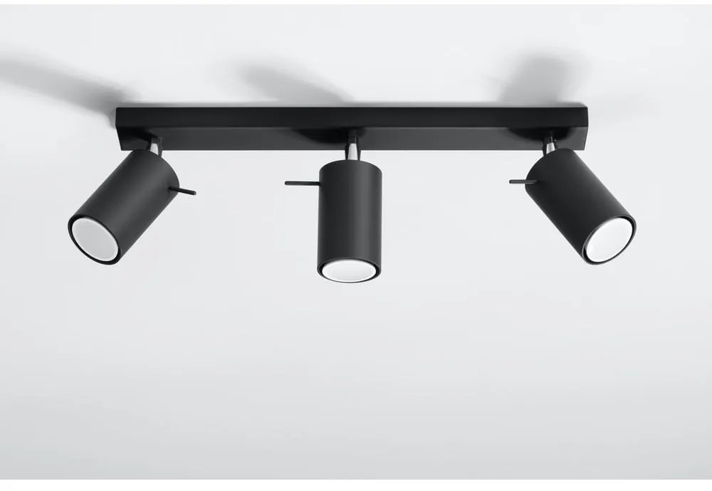 Plafoniera nera Etna - Sollux