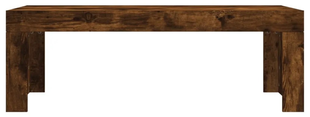 Tavolino da salotto rovere fumo 102x50x36 cm legno multistrato