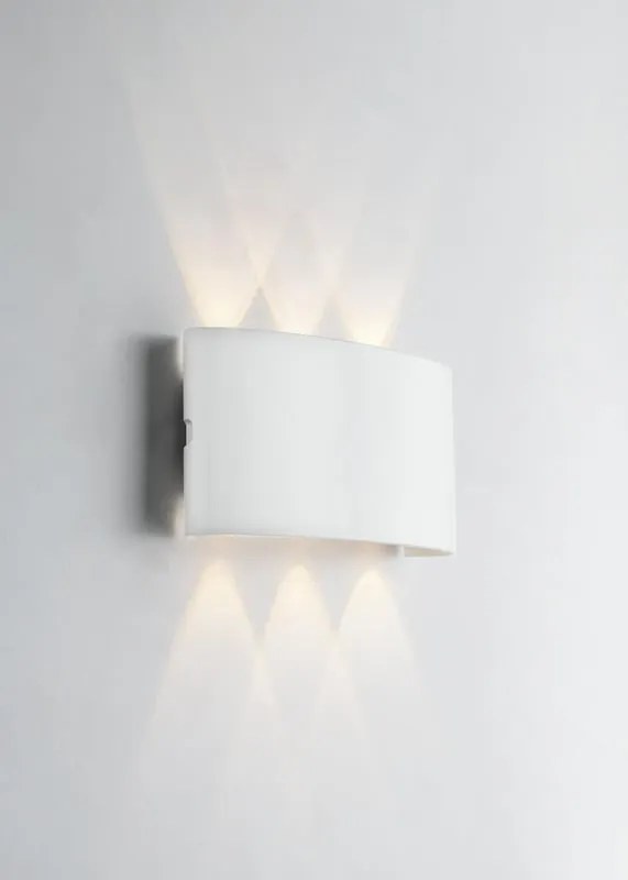 Applique LED moderno da esterno LED-W-BEETLE BCO bianco IP54, luce cct da bianco caldo al bianco neutro 890 lumen,