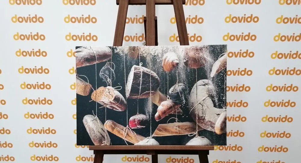 Quadro su tela – Pane appeso su corda