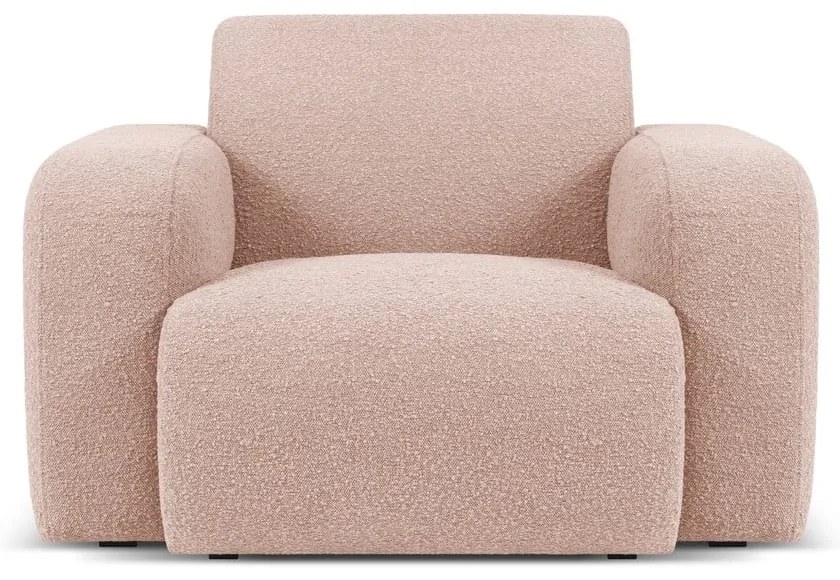 Poltrona rosa in tessuto bouclé Molino - Micadoni Home