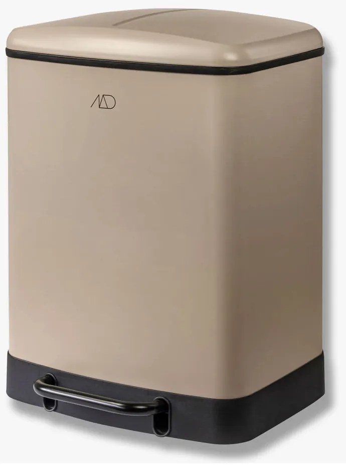 Bidone a pedale in metallo beige per rifiuti differenziati 24 l Wonda - Mette Ditmer Denmark