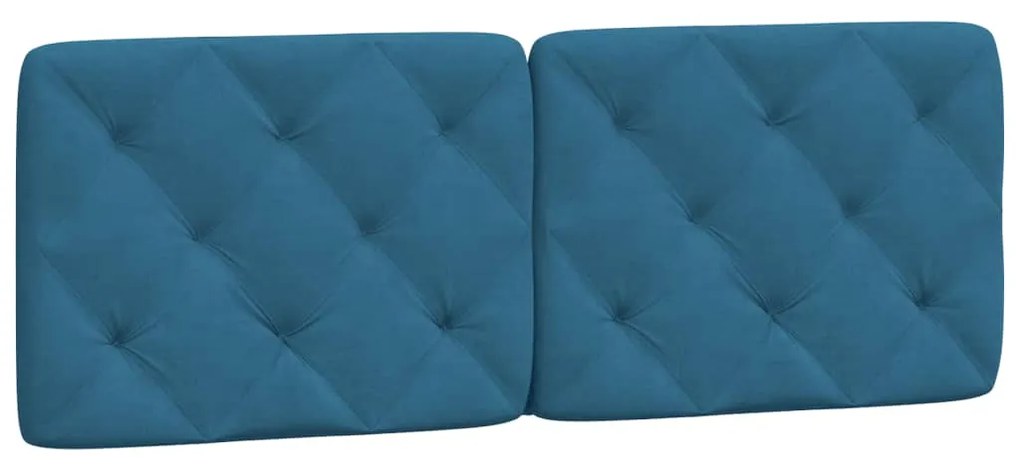 Letto con materasso blu 120x200 cm in velluto