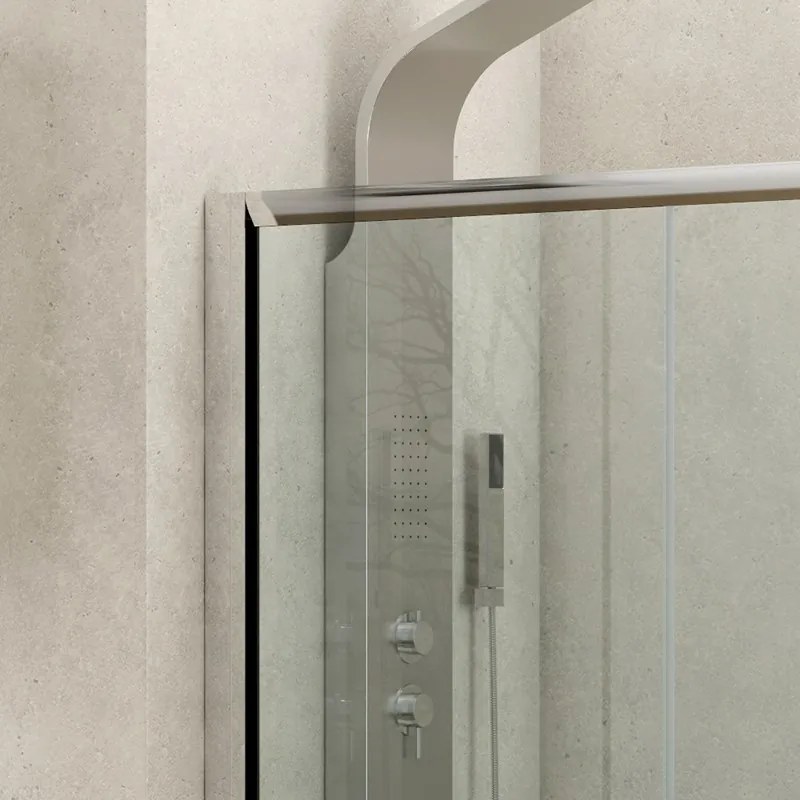 Box doccia 100x80 altezza 180 cm cristallo trasparente K410 - KAMALU