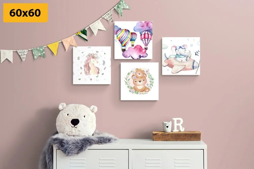 Set di quadri – Per bambini in colori delicati