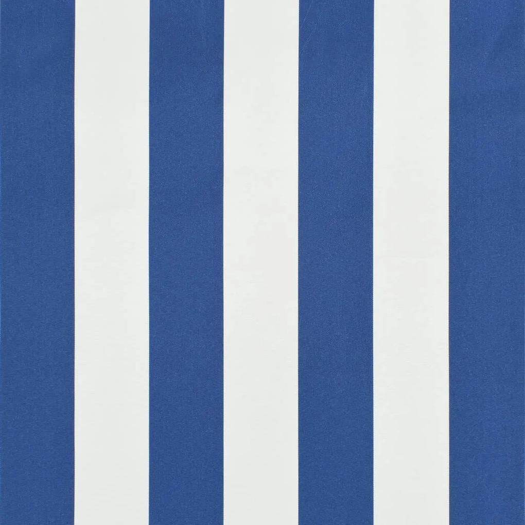 Tenda da Sole Retrattile 400x150 cm Blu e Bianco