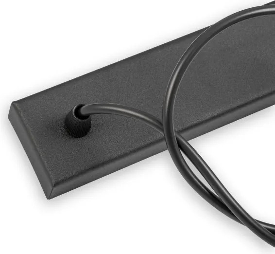 Lampadario a cavo ALBA 3xE27/15W/230V nero/marrone