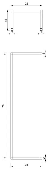 Porta asciugamani da parete  78x23 cm nero