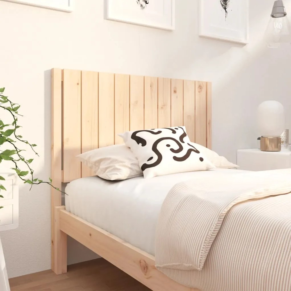 Testiera Per Letto 105,5x4x100 Cm İn Legno Massello Di Pino /