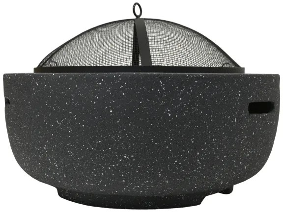 Fuoco portatile a legna con griglia grigia