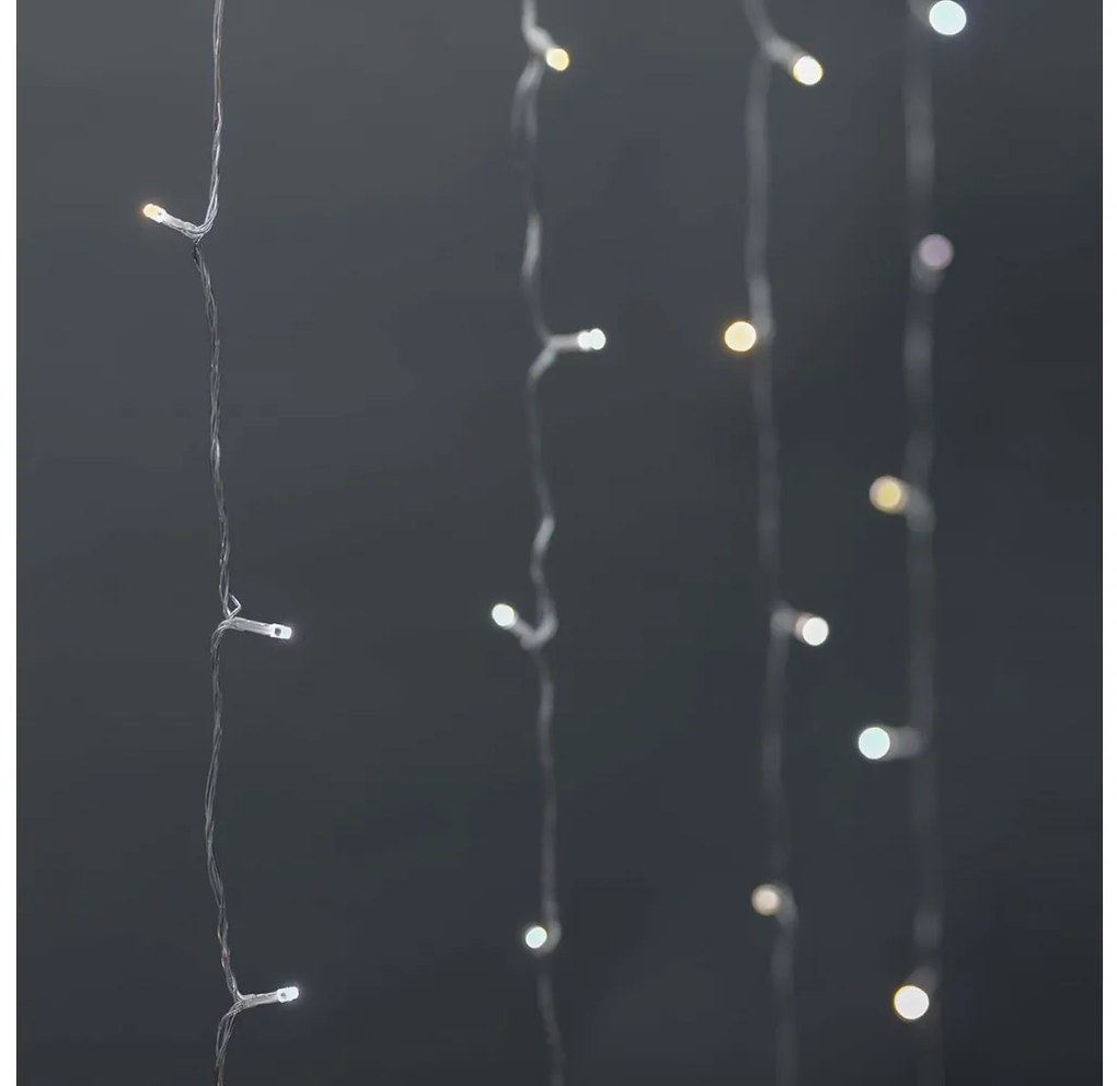 Nedis WIFILXC02W200 - Tenda luminosa natalizia a LED 200xLED/11 funzioni 6m IP65 Wi-Fi Tuya