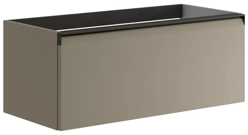 Mobile da bagno sospeso sotto lavabo Fusion L 99.5 x H 40 x P 45.5 cm marrone opaco, 1 cassetto