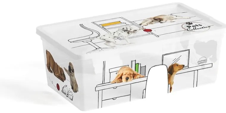 Scatola con coperchio bianca in plastica 34x19x12 cm C Box Style – KIS