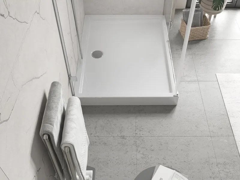 Mexen Flow+ piatto doccia rettangolare 80 x 70 cm, bianco lucido - 46R107080H