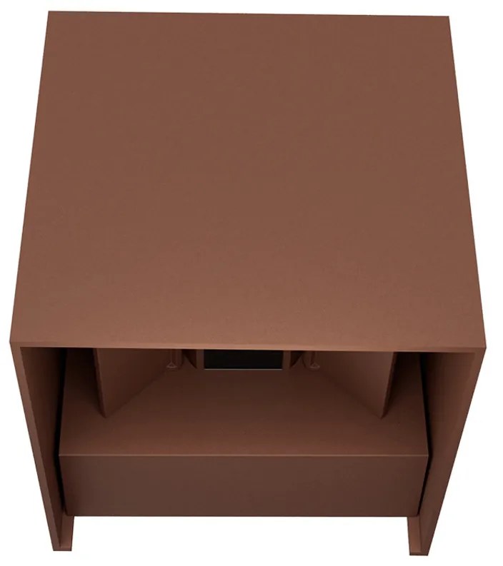 Applique LED Cubo 12W Bidirezionale Corten IP65 CCT OSRAM Chip LED