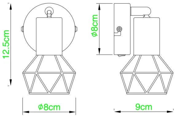 Globo 54802S-1AB - Faretto da muro XARA 1xE14/40W/230V