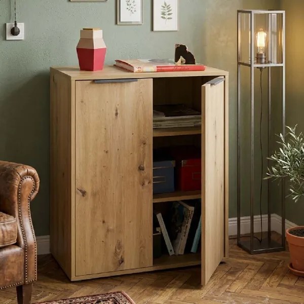 Mobile Ufficio Kovra 72x87h cm in legno 2 Ante Rovere