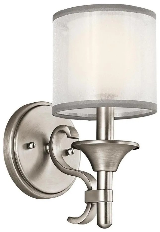 Kichler KL-LACEY1-AP - Applique da parete LACEY 1xE14/40W/230V cromo opaco