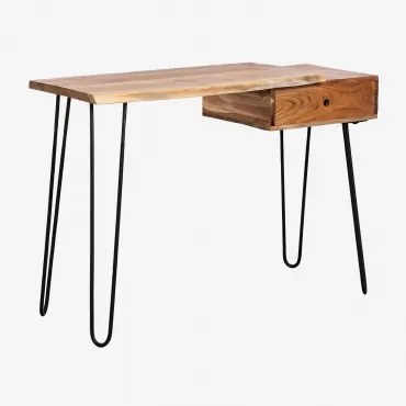 Scrivania in legno Alina Legno Naturale - Sklum