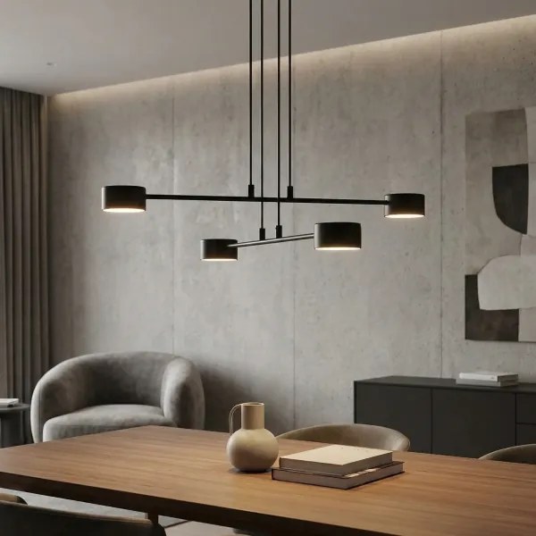 Lampadario a sospensione con filo MODUS 4xGX53/12W/230V nero