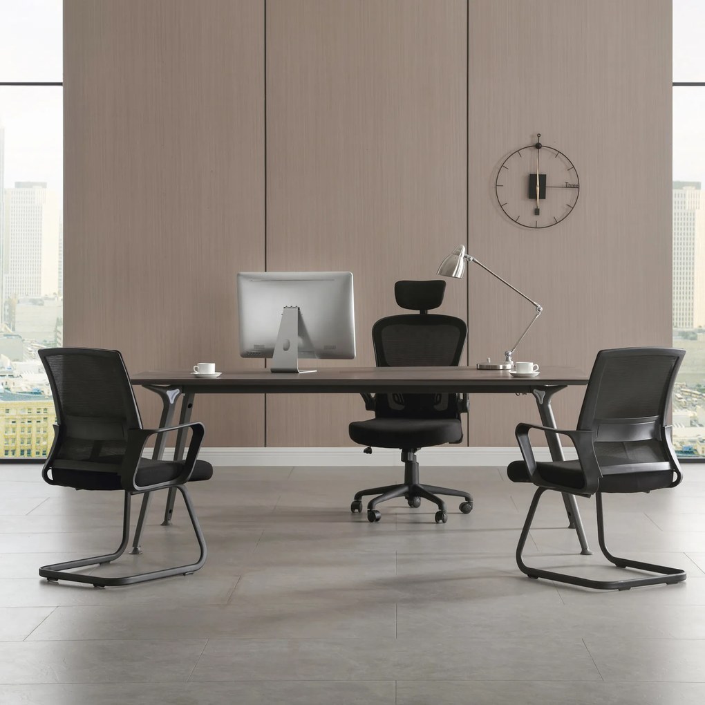 Set 2 Sedie Ufficio Ospiti per Riunioni Conferenza Sala d'attesa Visitatori