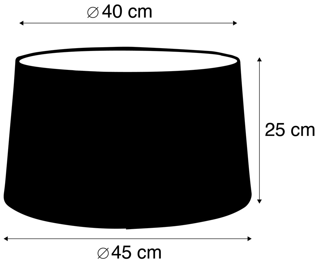 Paralume in lino color tortora 45 cm