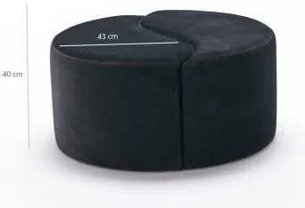 Pouf JING Ø 80 cm antracite