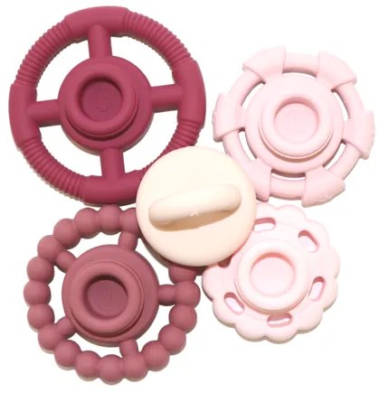 Piramide impilabile con massaggiagengive, rosa