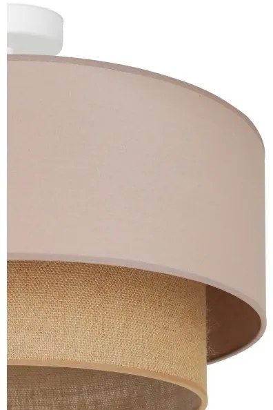 Duolla - Lampadario a plafone  BOHO 1xE27/15W/230V diametro 45 cm beige/marrone